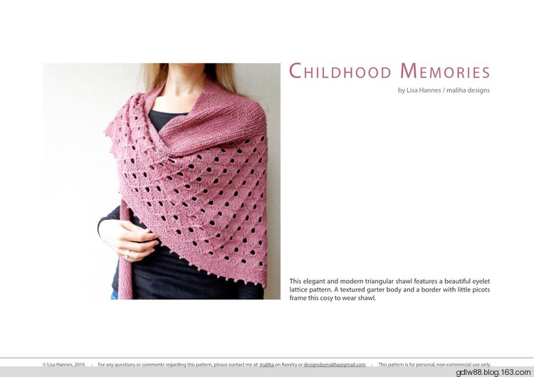 Childhood Memories Shawl - 木棉花 - 雨茫茫，霧茫茫，盼望花開，花已落……