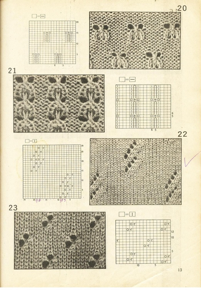 《上海棒針編結(jié)花樣500種》續(xù)編上海新棒針花樣530 - 壹一 - 壹一的博客