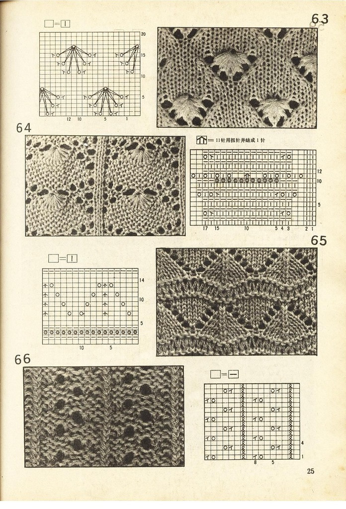 《上海棒針編結(jié)花樣500種》續(xù)編上海新棒針花樣530 - 壹一 - 壹一的博客