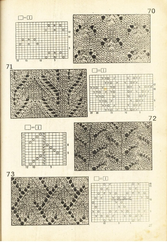 《上海棒針編結(jié)花樣500種》續(xù)編上海新棒針花樣530 - 壹一 - 壹一的博客